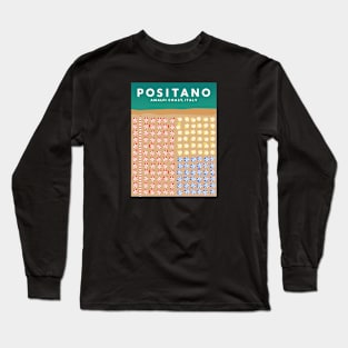 Positano, Amalfi Coast, Italy Travel Poster Long Sleeve T-Shirt